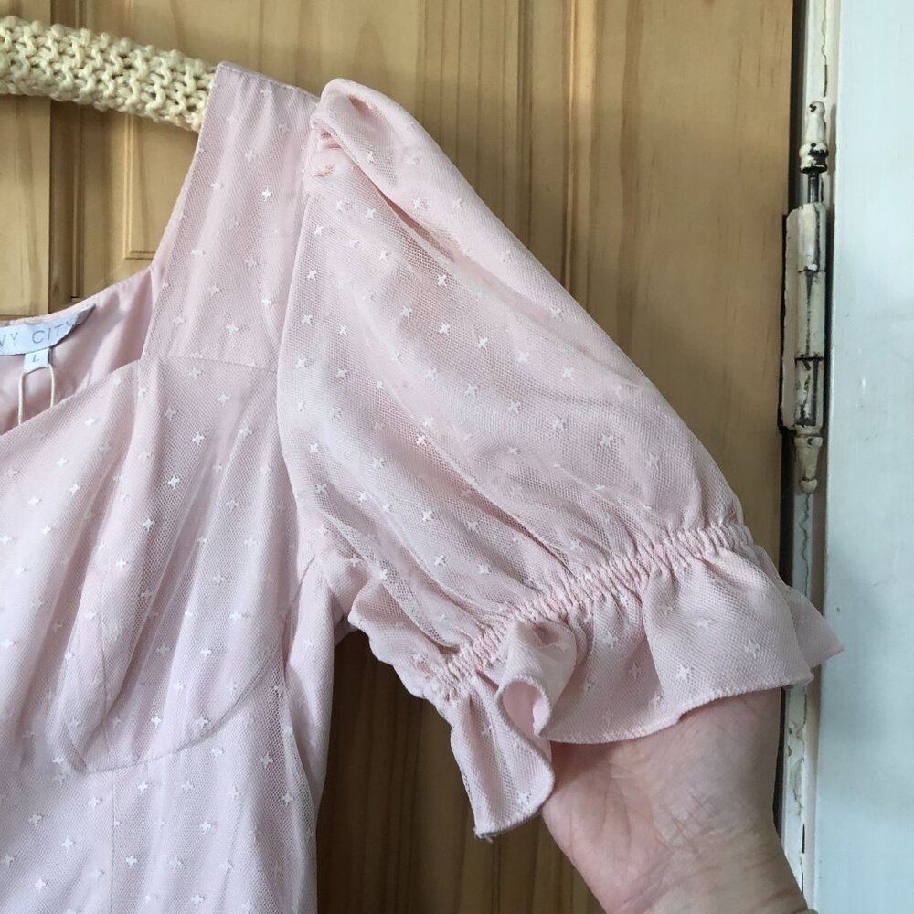 NWT Ivy City Co Ballerina Tulle Midi Dress in Pink - Sz L - Picture 4 of 13